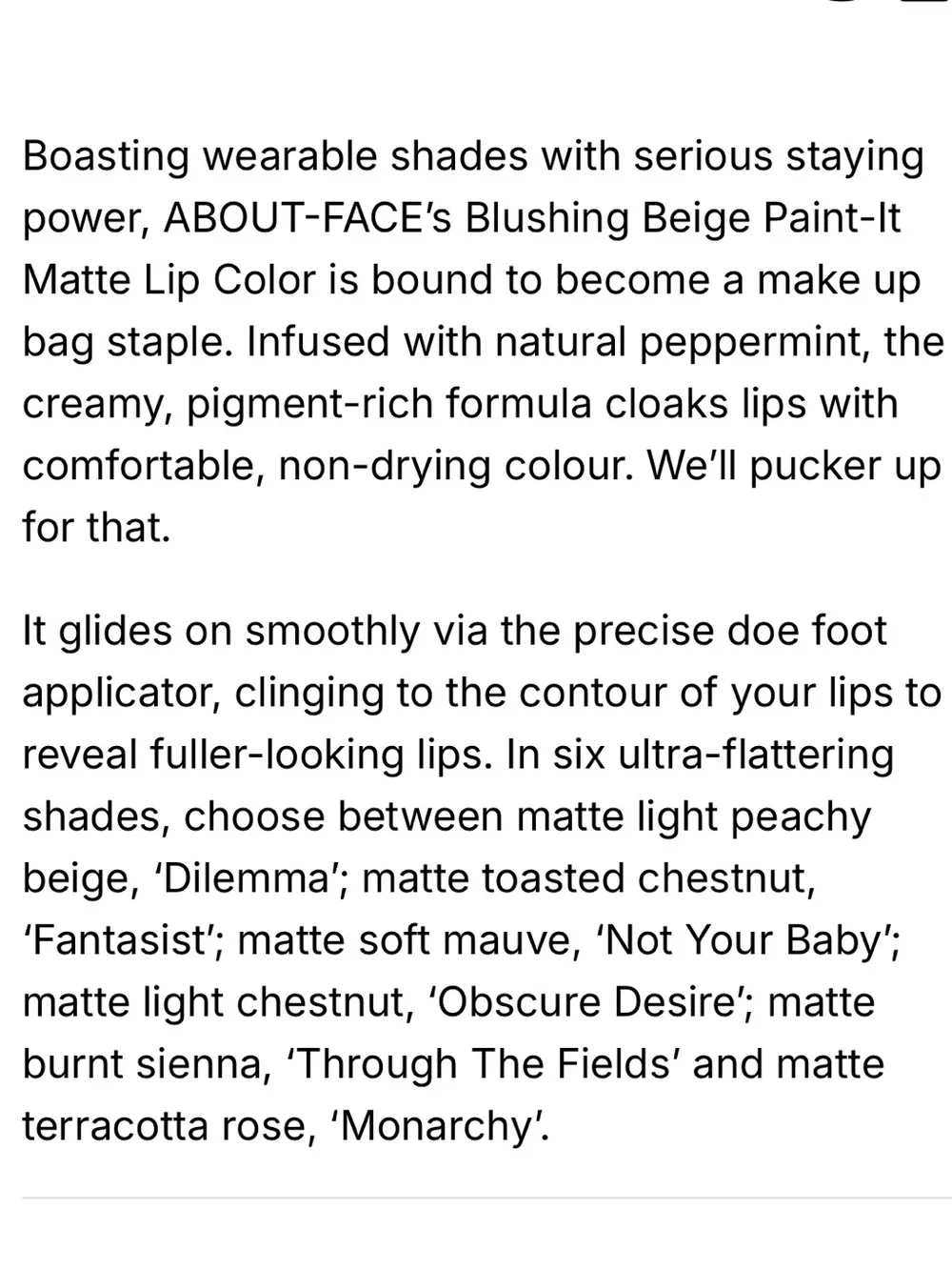 🌻 About Face Paint-It Matte Liquid Lipstick in Not Your Baby New FullSz
